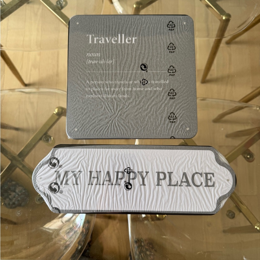 Decorative Metal Signs - Black & White - NWT